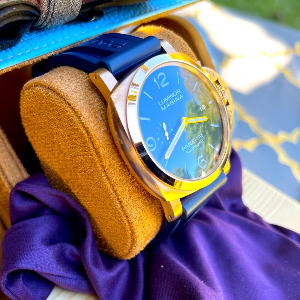 Panerai Rose Gold and Blue - MSRP $26,800 - PAM01112 - Luminor Marina 44 MM